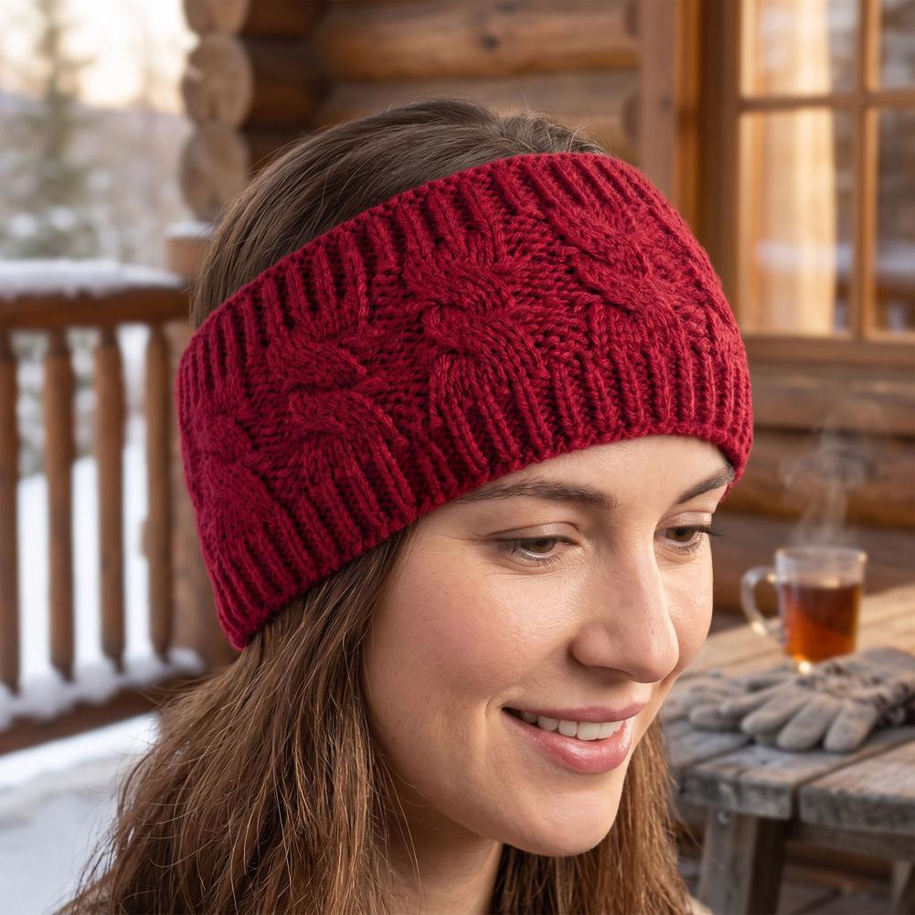 Elastic Knitted Hair Band Wint - огляд і ціна Fleece Ear Warmer Band