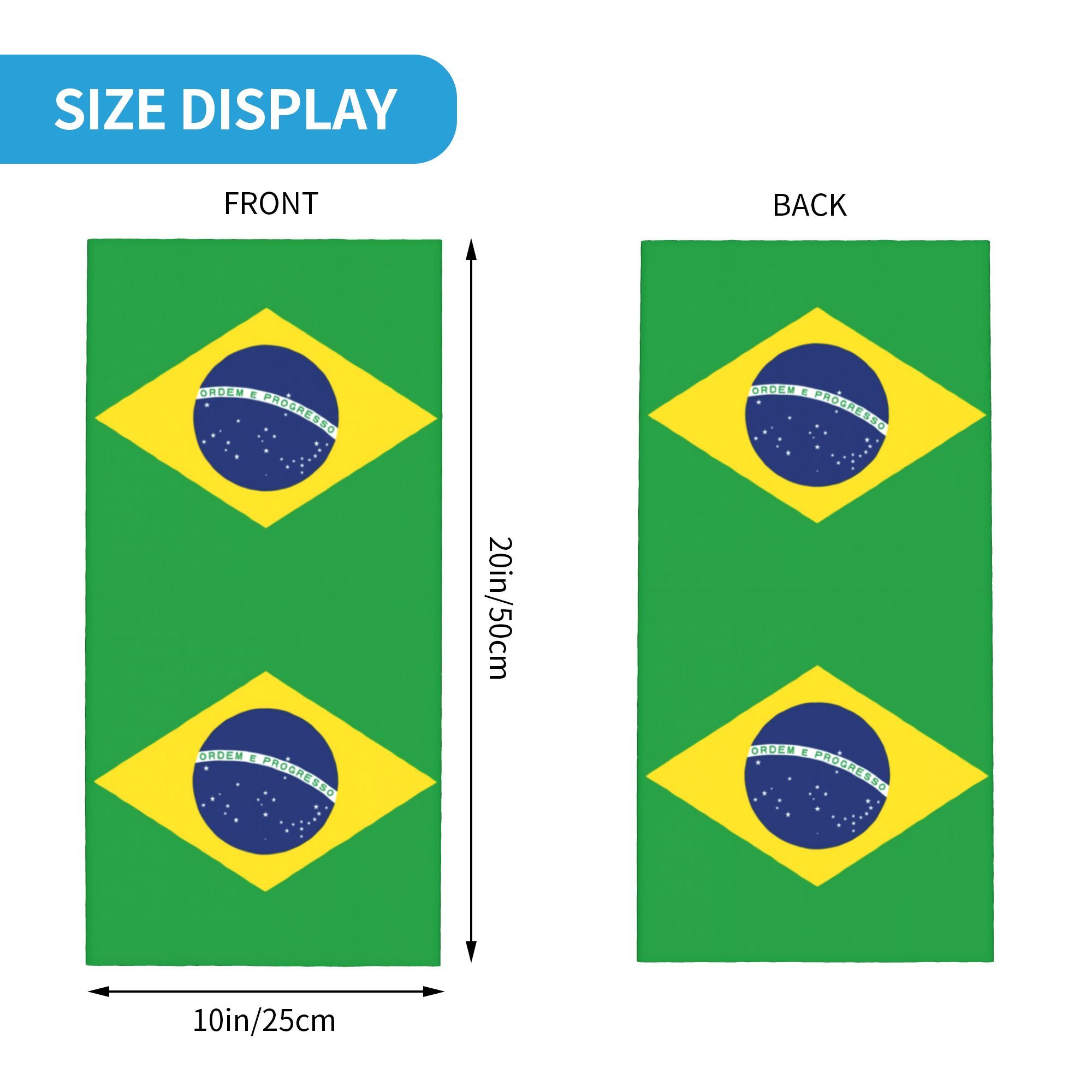 Custom Brazil Flag Bandana Nec - огляд і ціна Neck Gaiter Fleece