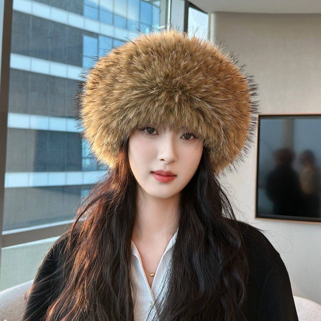 Soft Plush Faux Fox Fur Circle - огляд і ціна Knit Beanie Hat Warm