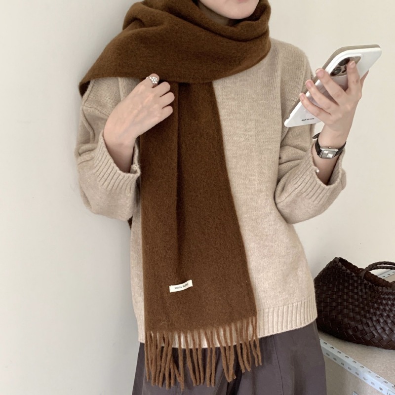 Korean Version Chic Solid Tass - огляд і ціна Wool Scarf Men
