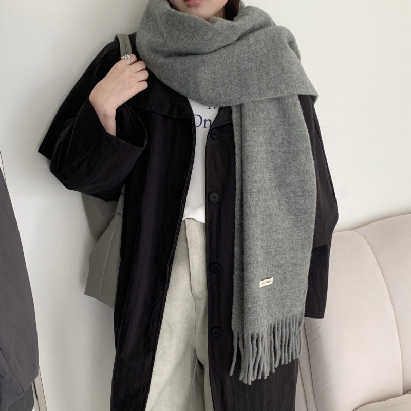 Korean Version Chic Solid Tass - огляд і ціна Wool Scarf Men