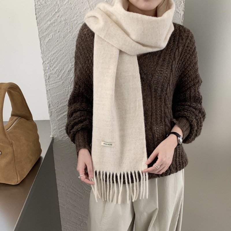 Korean Version Chic Solid Tass - огляд і ціна Wool Scarf Men