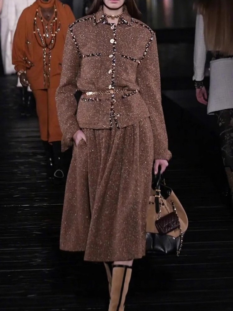 Female Elegant Turndown Collar - огляд і ціна Wool Coat Peacoat